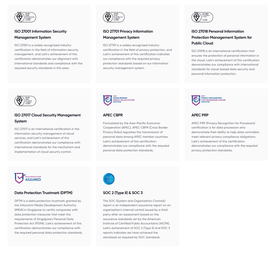 Important certifications for data security and compliance 
