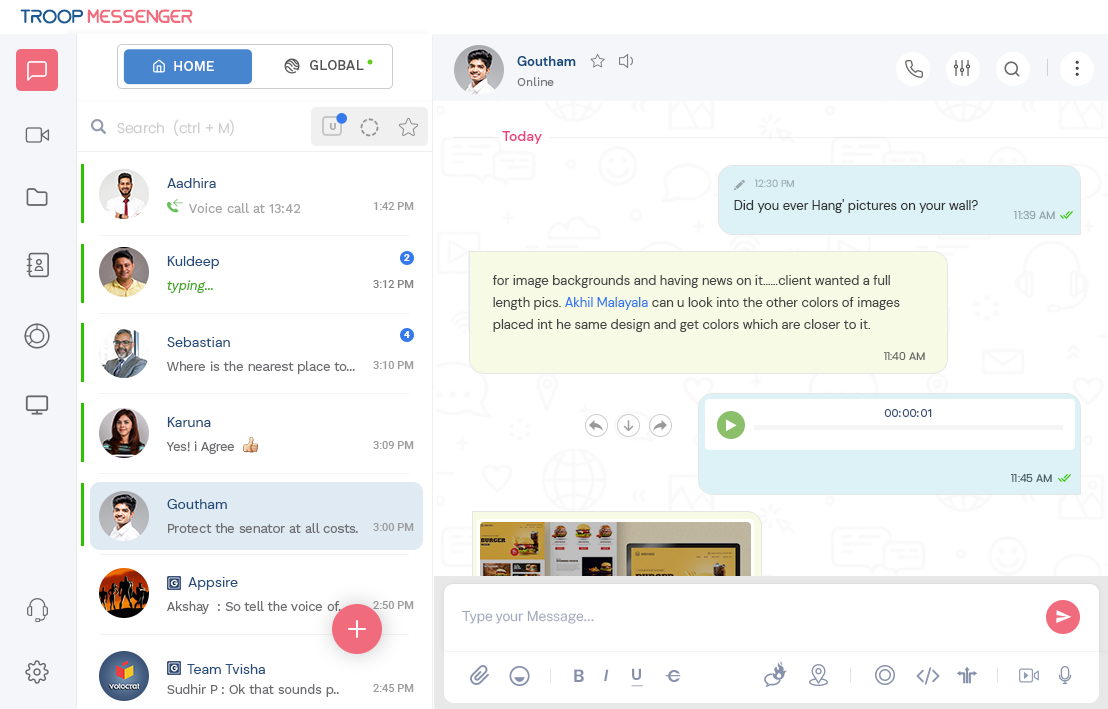 Troop Messenger is the best for secure messaging