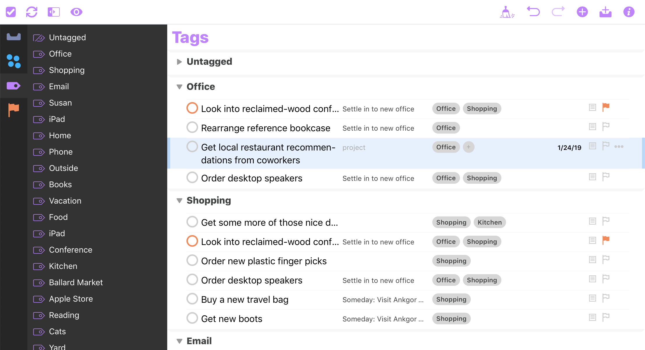 OmniFocus's powerful task management app with getting things done (GTD) methodology