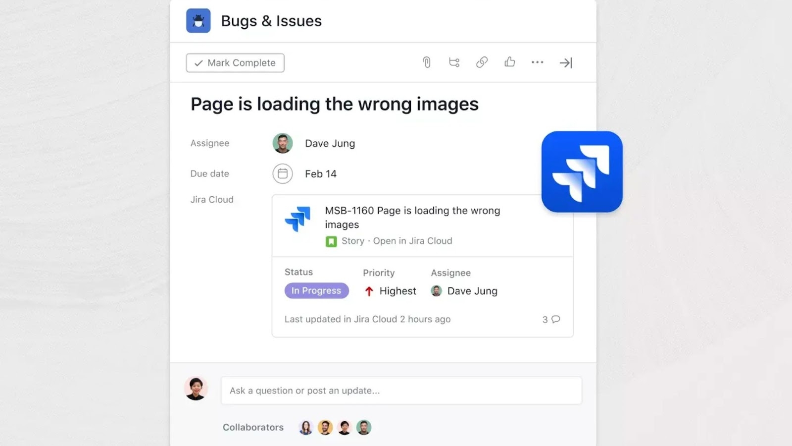 Asana's workflow automation with Jira integration