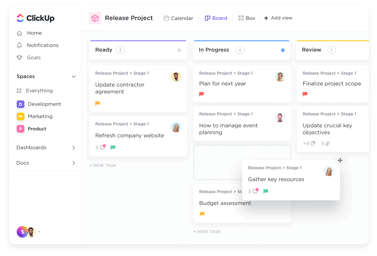ClickUp for flexible project view