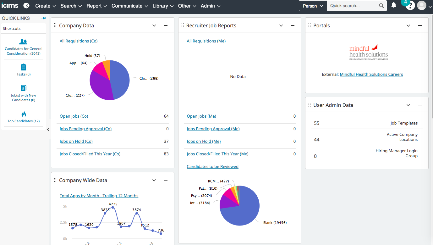 iCIMS CRM recruiting marketing automation tool
