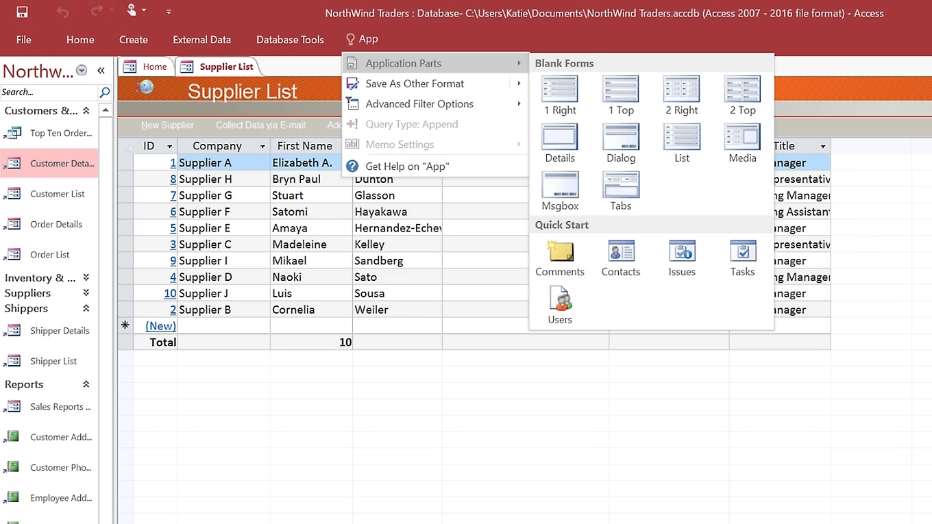 Access and database