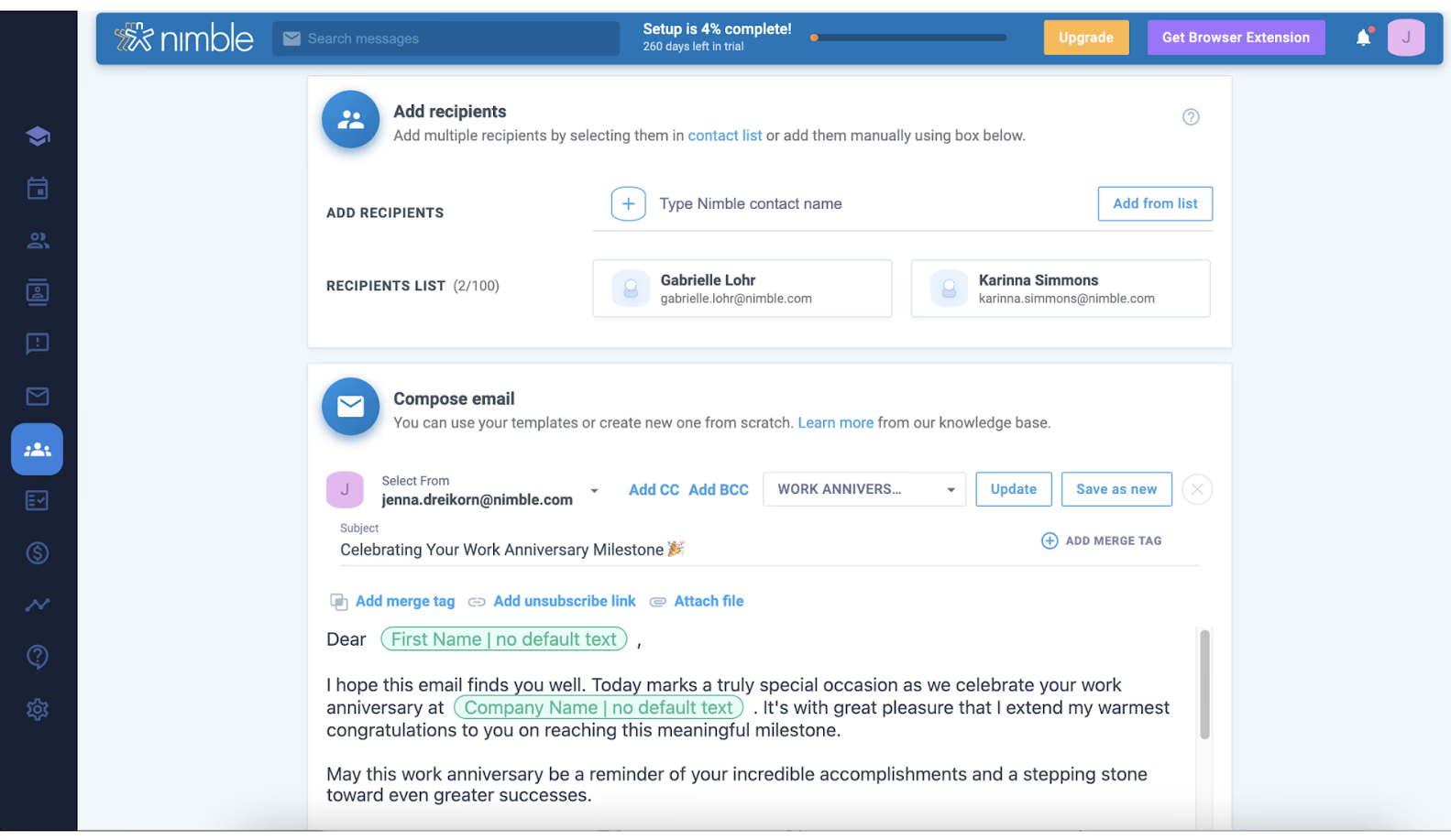 An image that displays Nimble CRM
