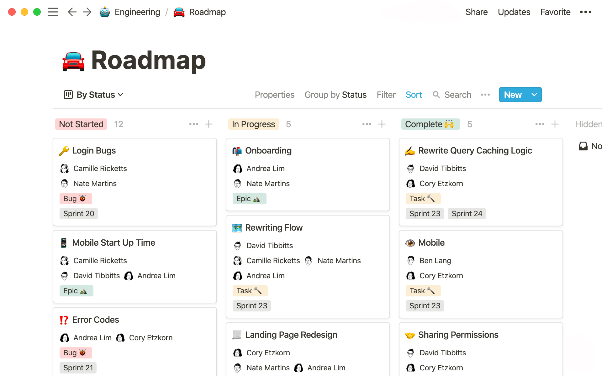 An image of Notion's platform