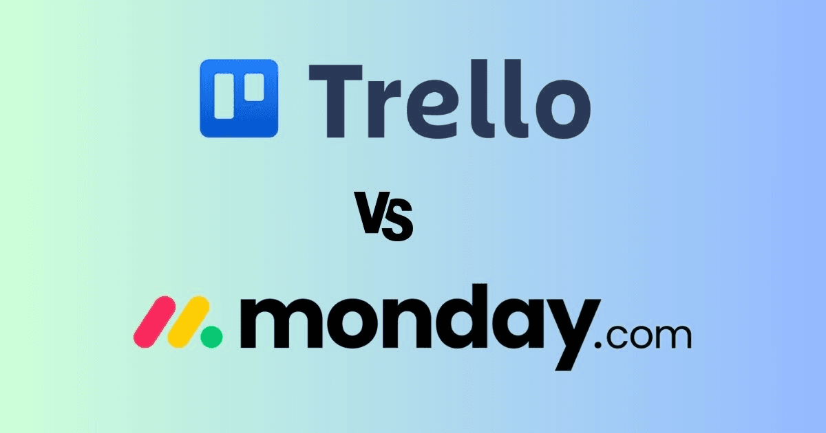Image that displays Trello vs Monday