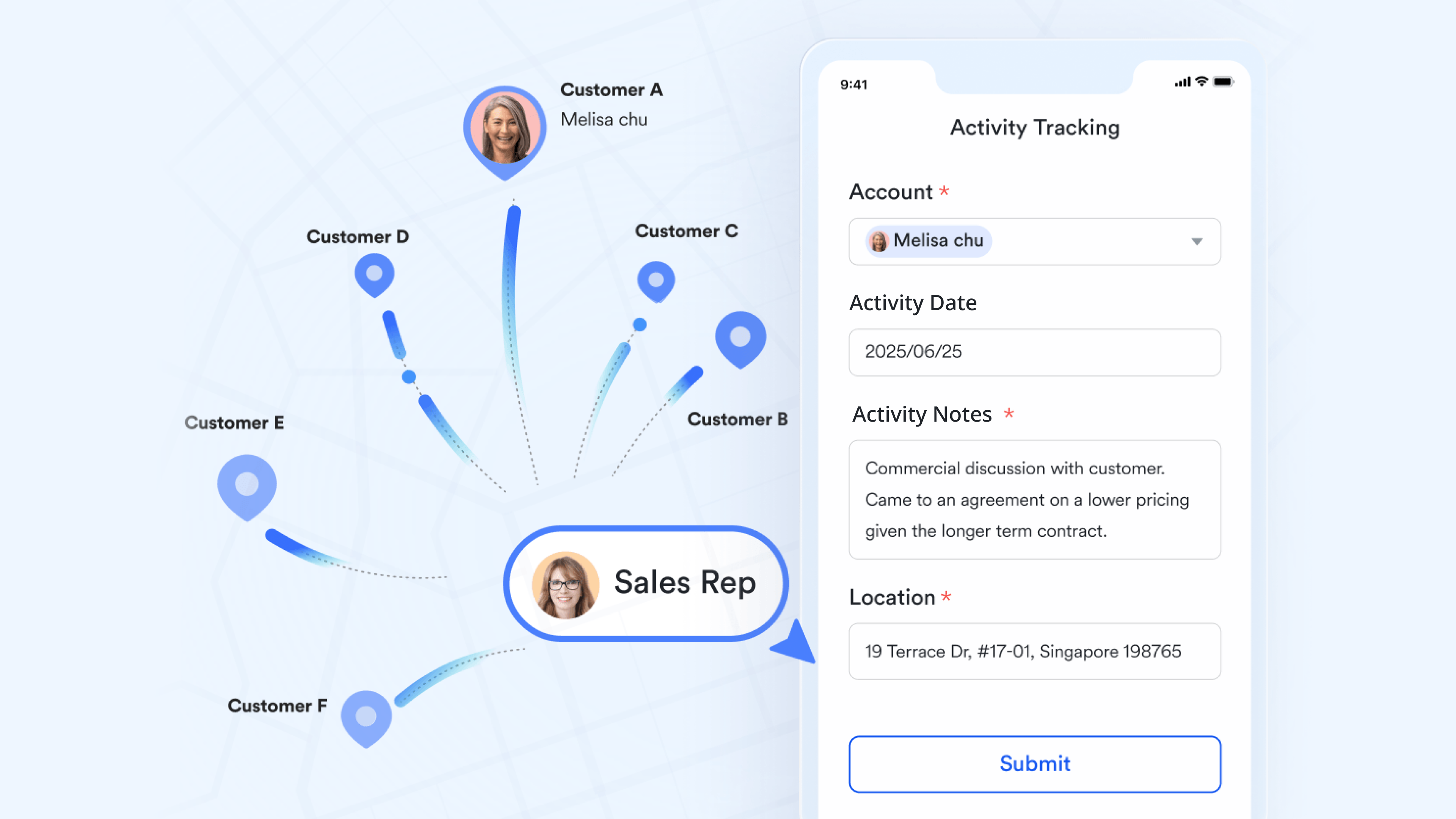 An image that displays Lark's mobile app experience