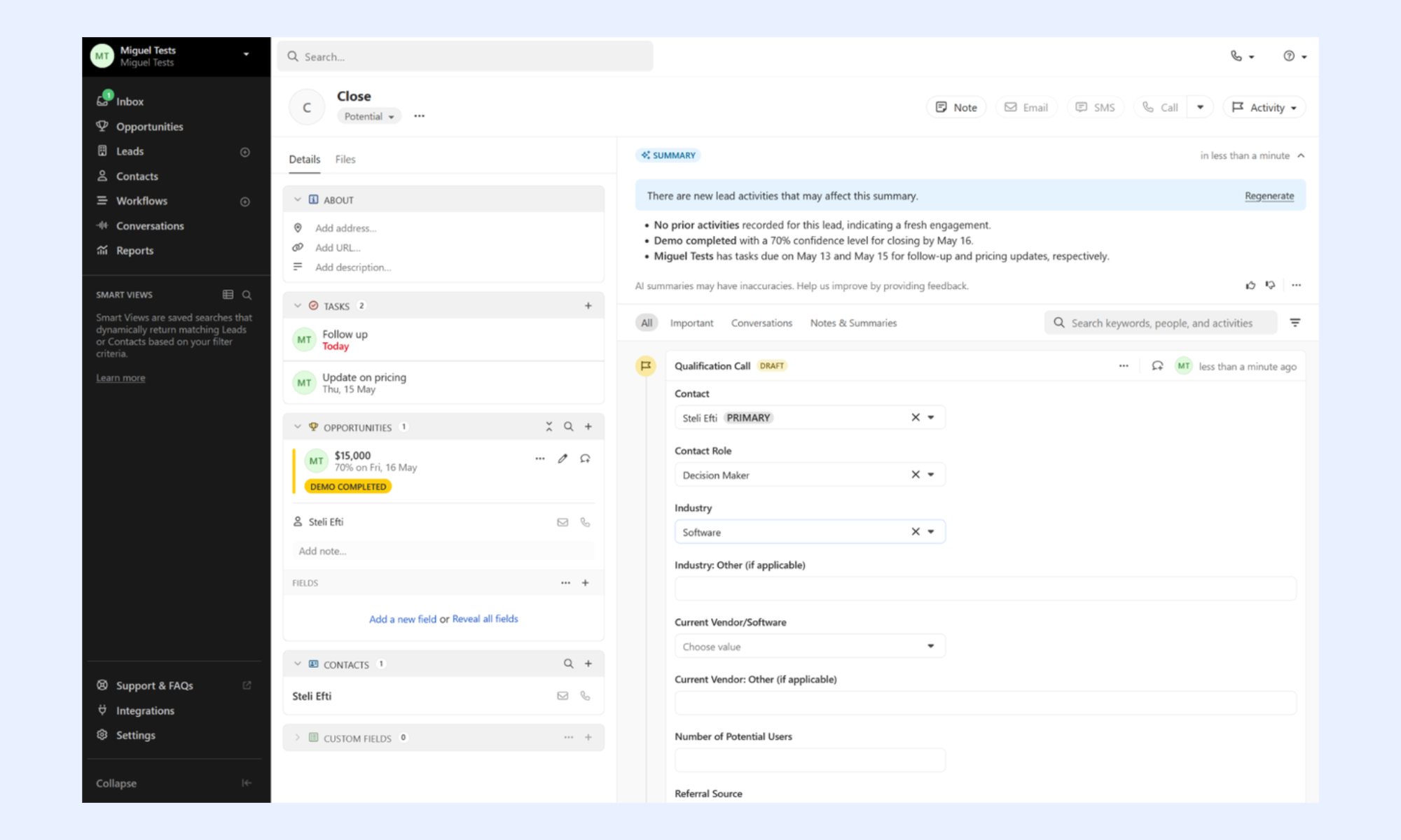 Close CRM: CRM platform for sales teams