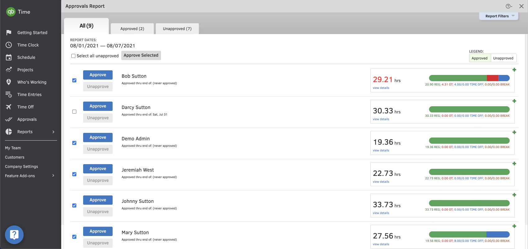 QuickBooks Time for time tracking for payroll accuracy