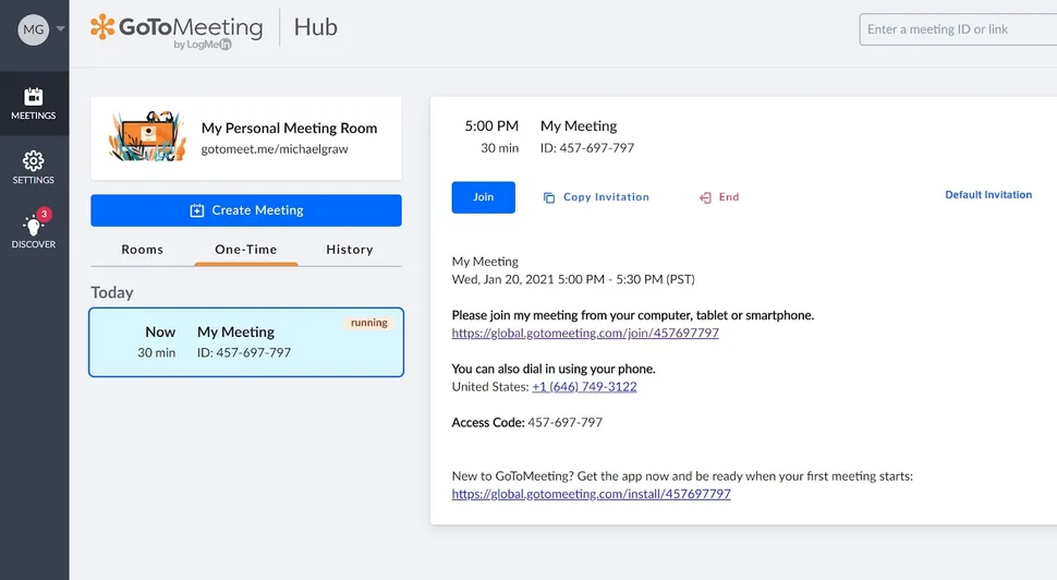 GoTo Meeting video meeting platform