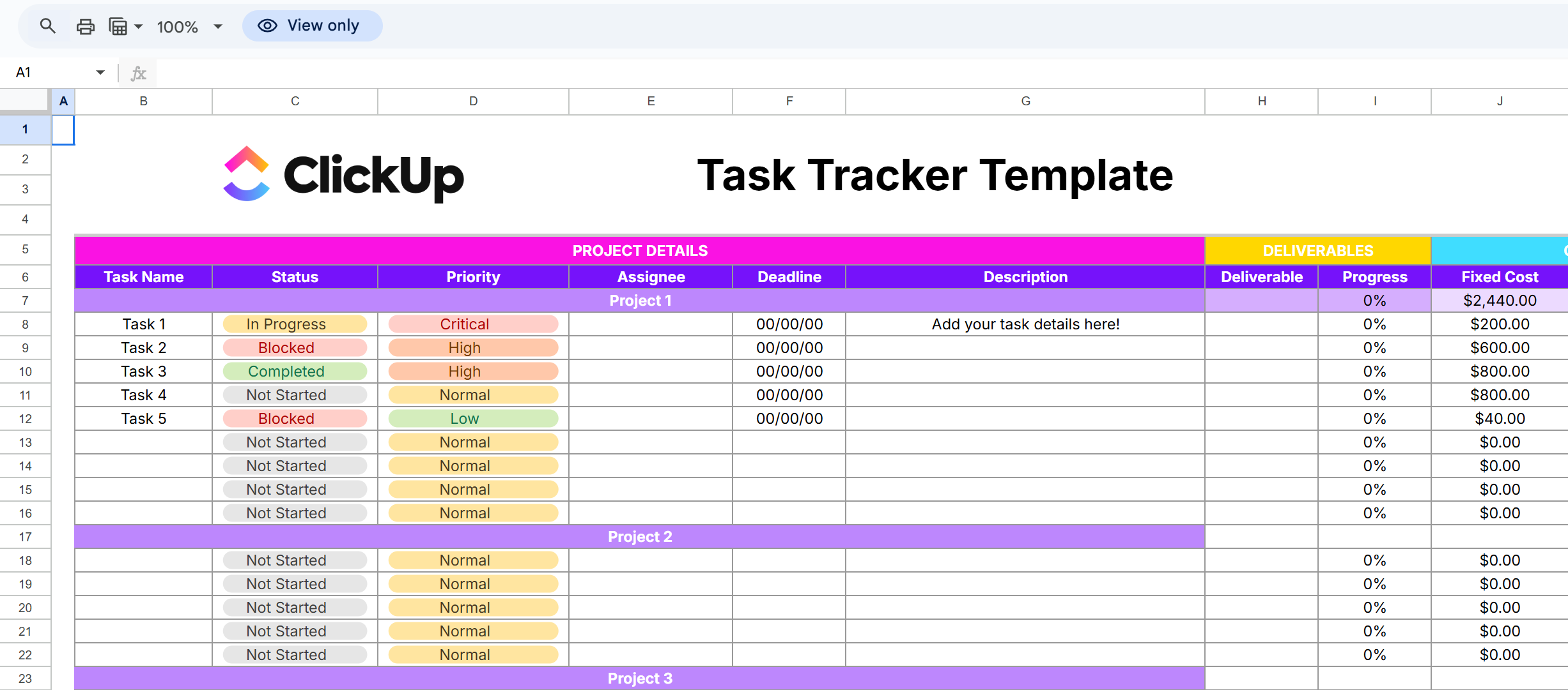 Activity and task templates