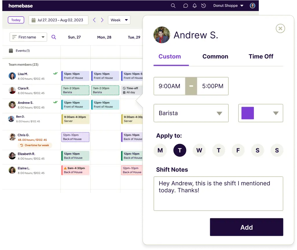 Homebase: Free scheduling app for hourly employees