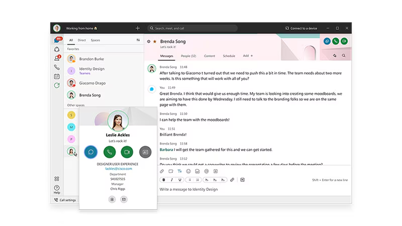 Cisco Webex video conferencing platform