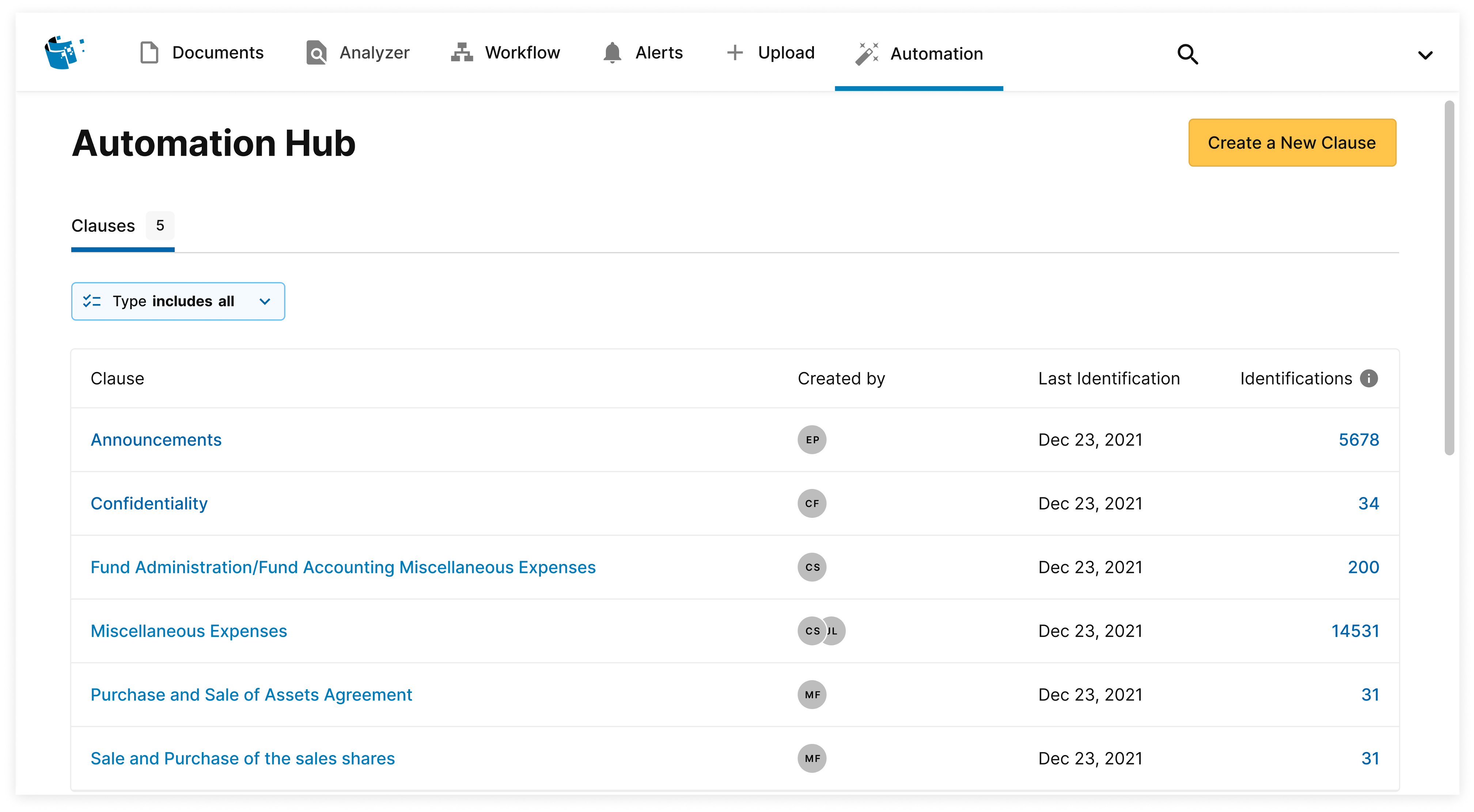 Evisort AI-powered contract analysis software
