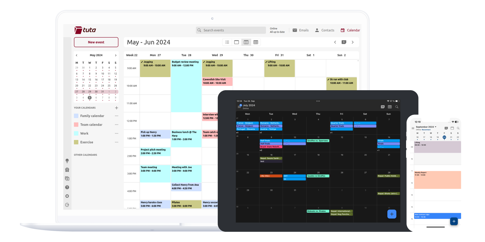 Tutanota Calendar