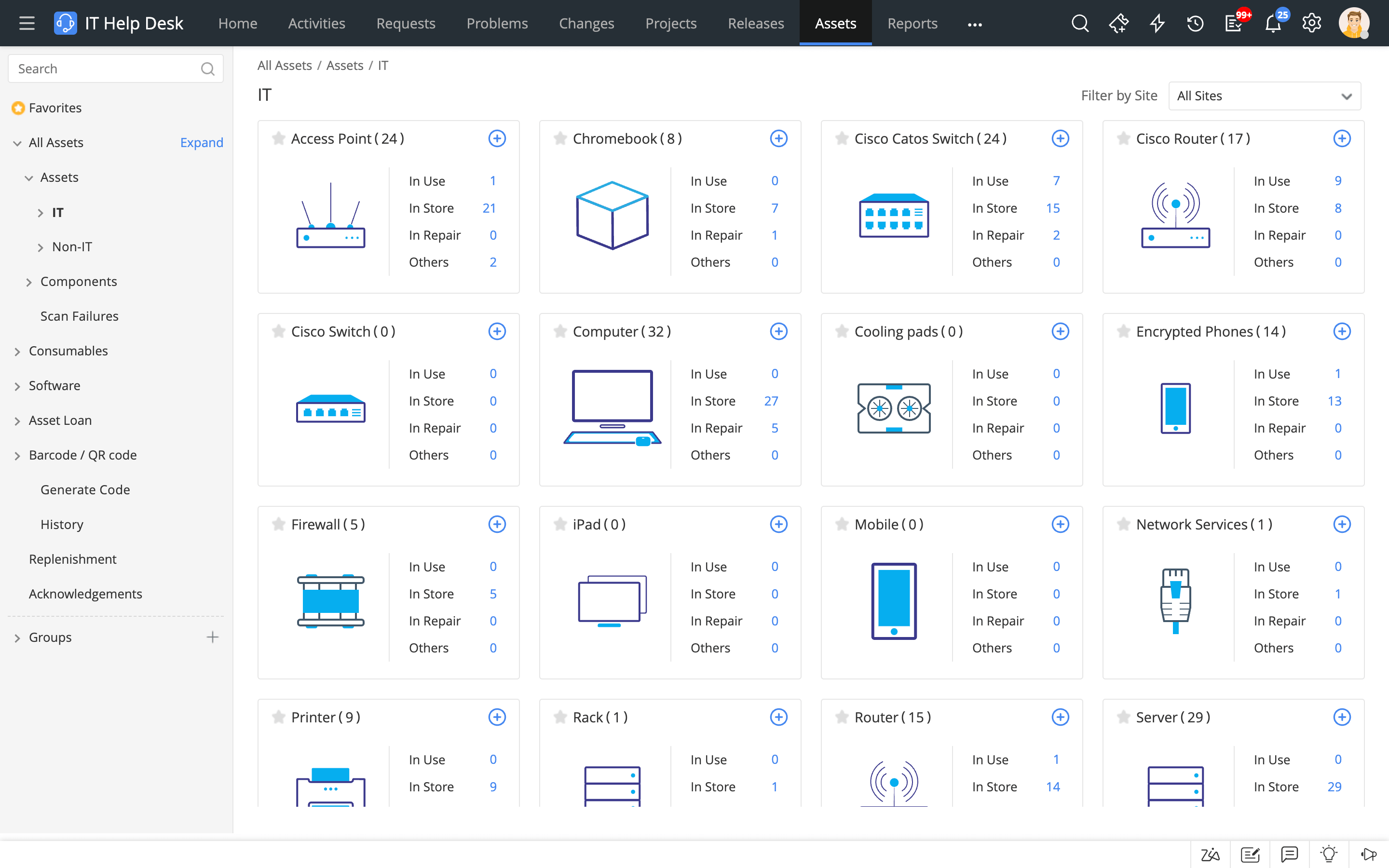 ManageEngine IT asset inventory management system