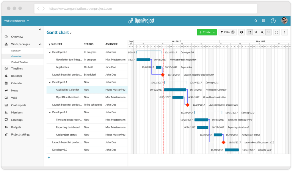 OpenProject: Open-source project management