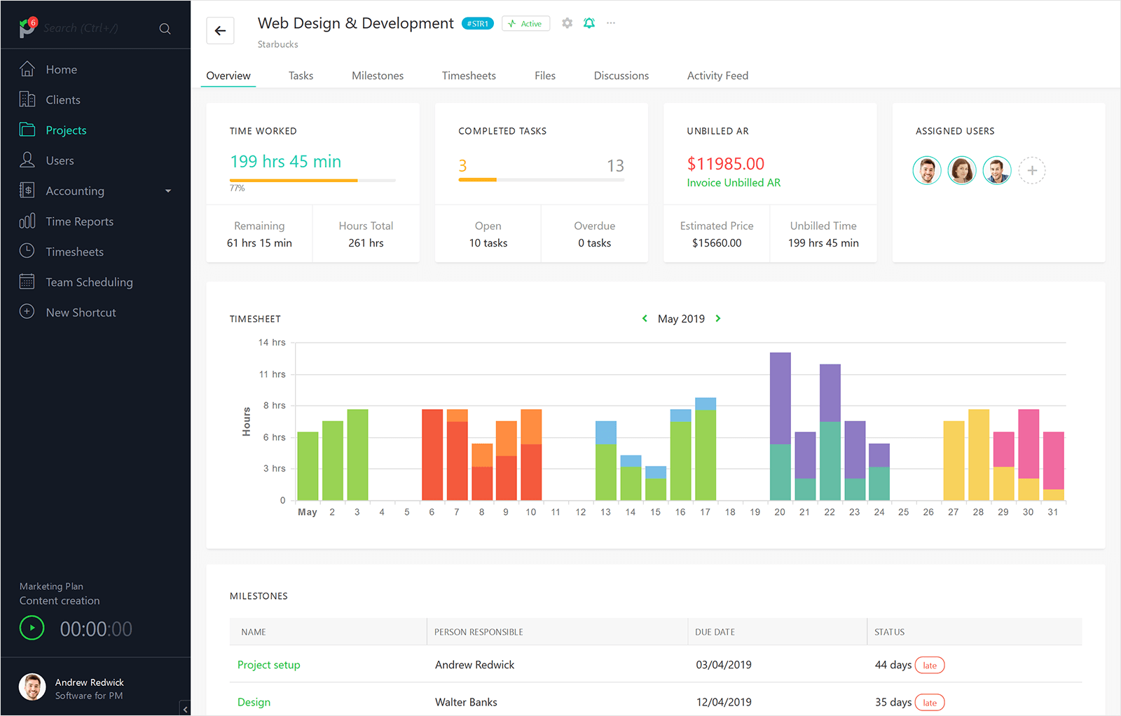 Paymo automated time tracking
