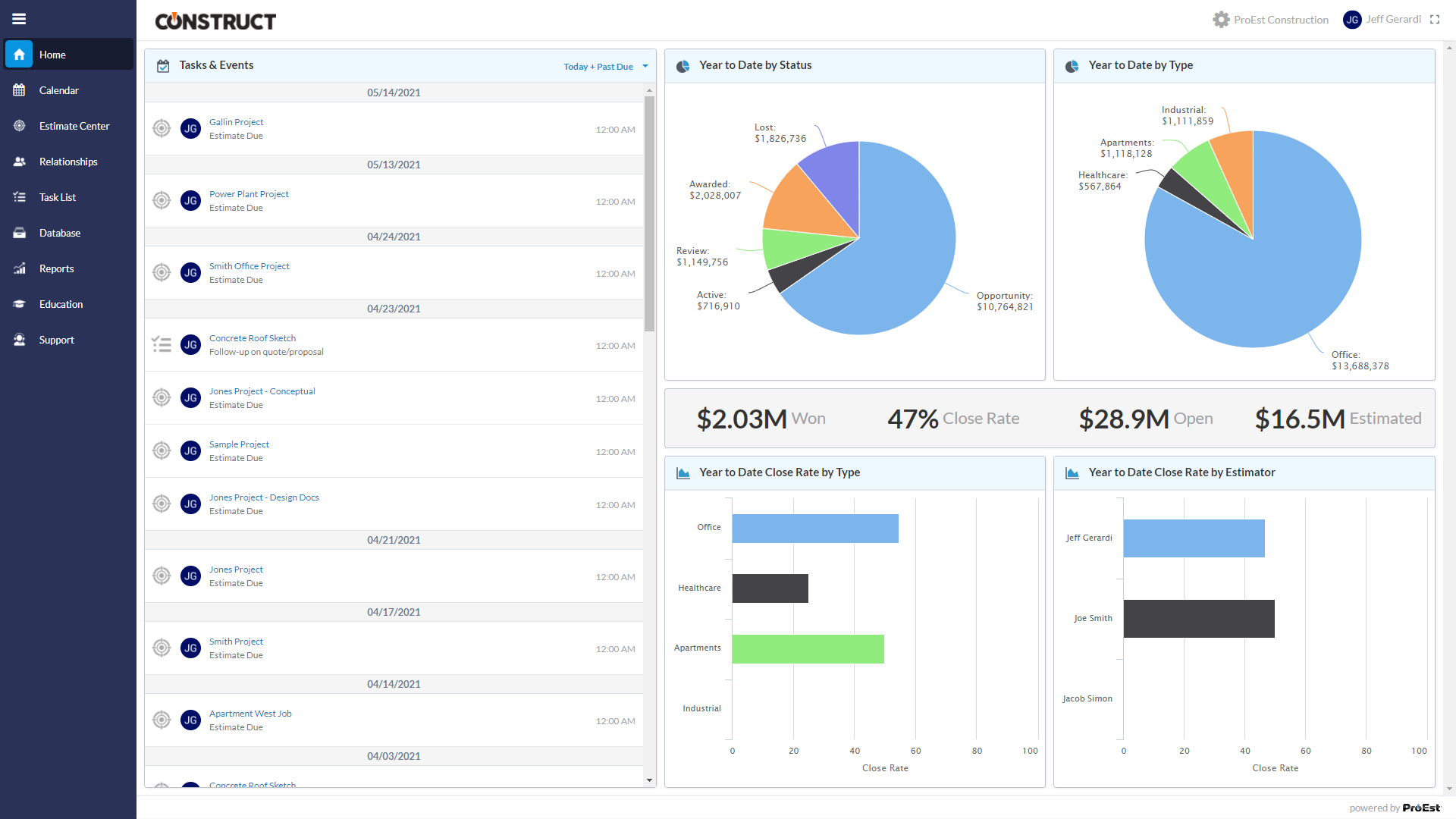 ProEst is a construction estimating software