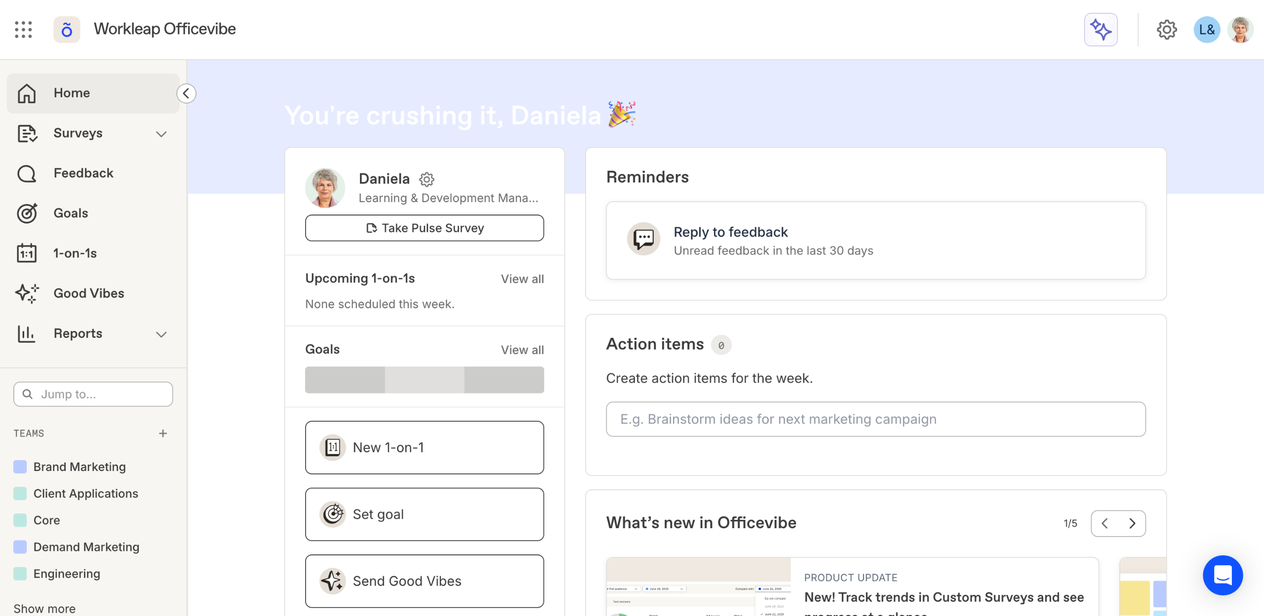 Officevibe is an employee experience platform