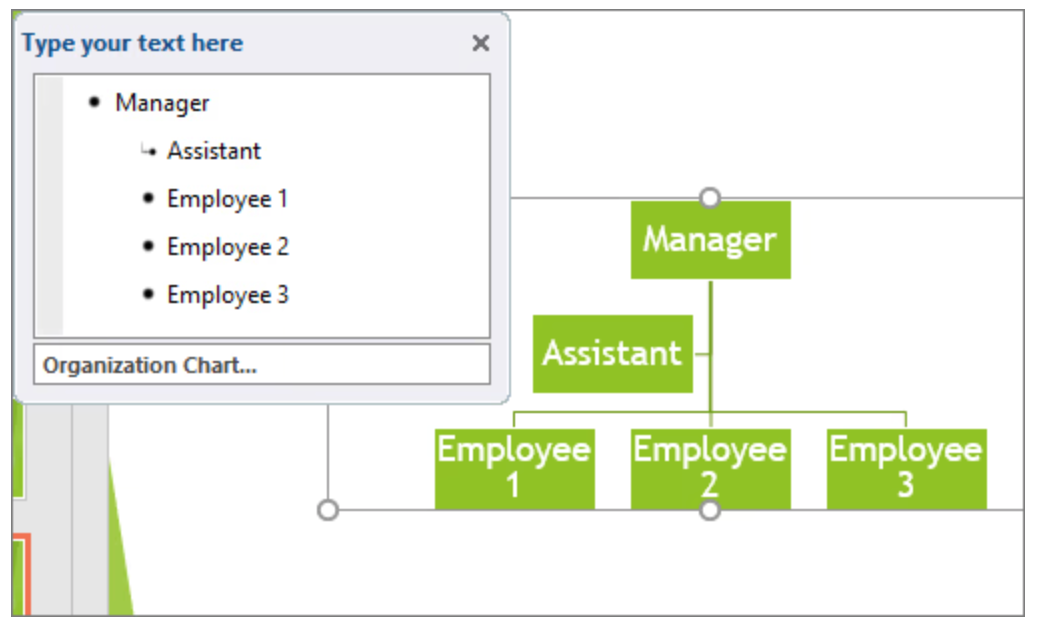 creating an organization chart in Mircrosoft
