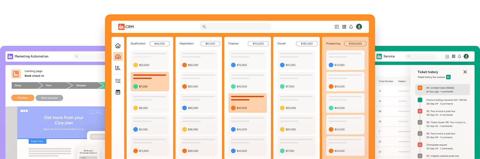 An image showing the Zoho CRM alternative, Insightly