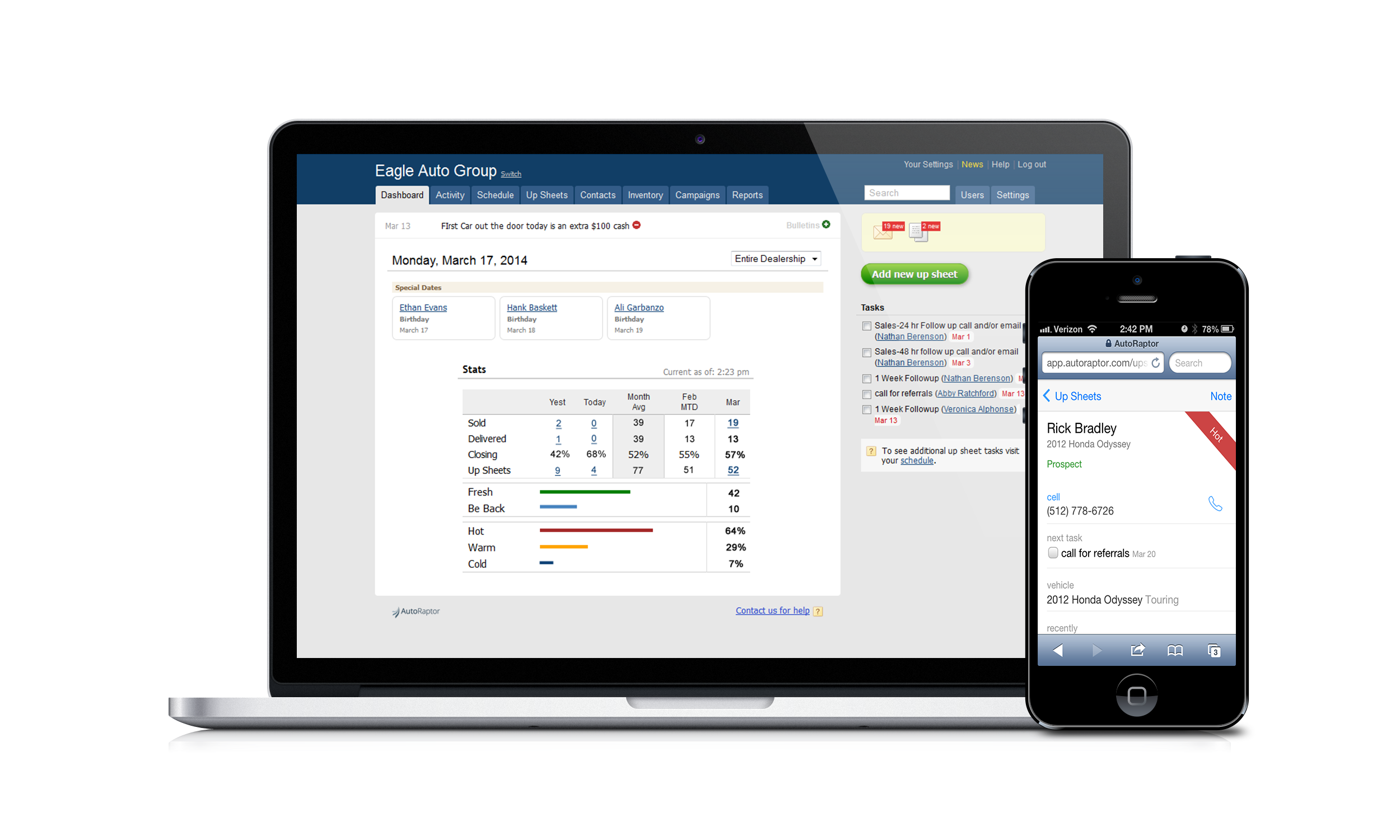 AutoRapter CRM for small dealers