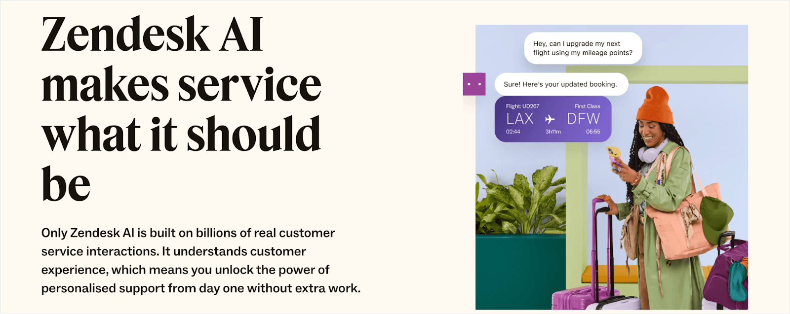Zendesk AI is built on real customer service interactions