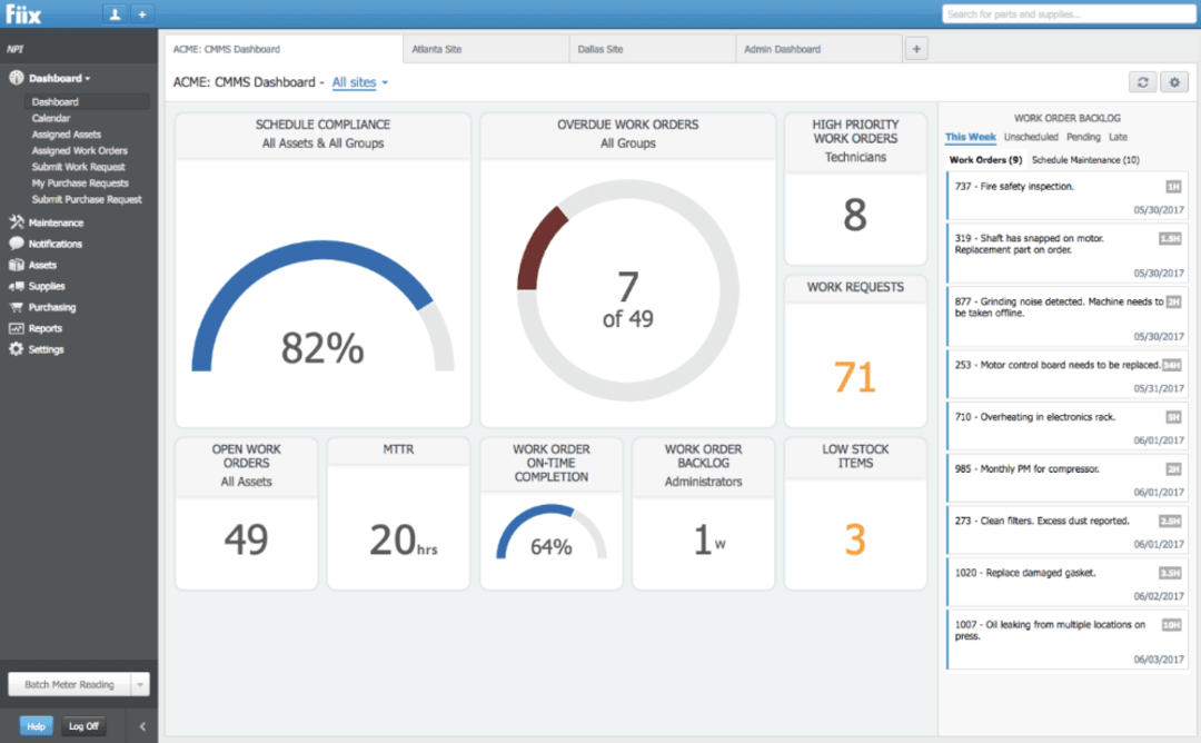 Fiix is a CMMS software for manufacturing-driven maintenance