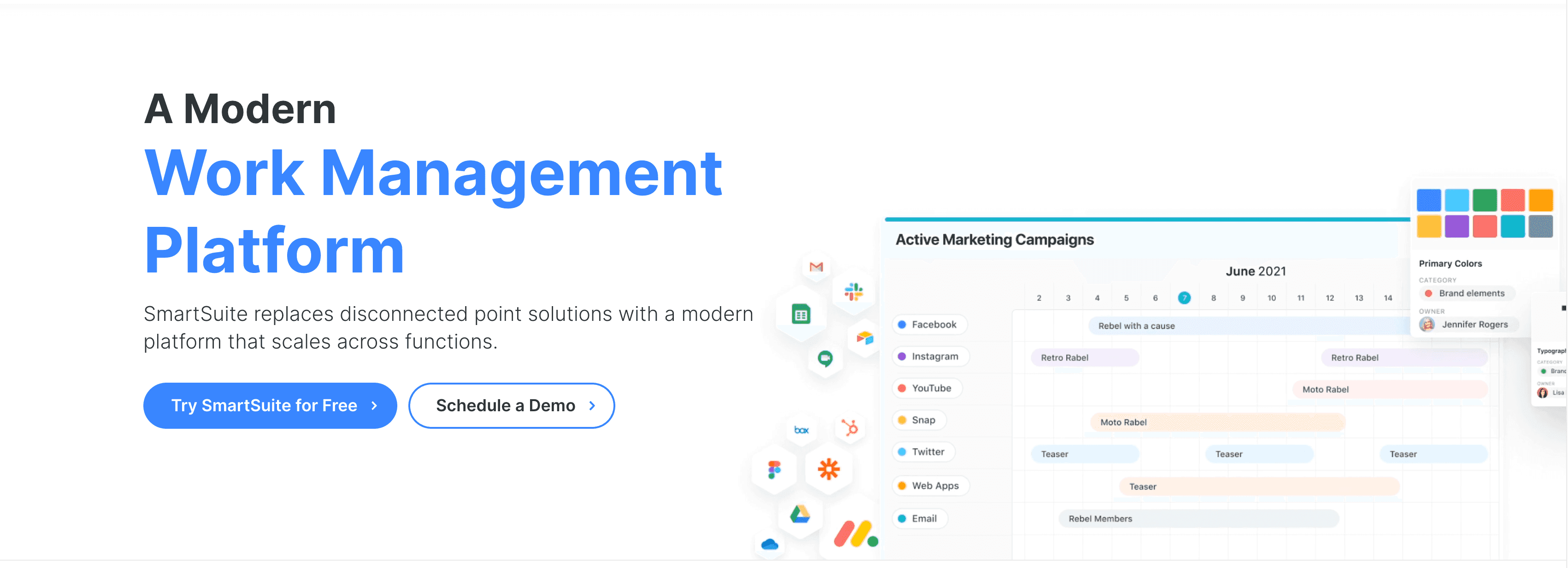 Smartsuite's website homepage