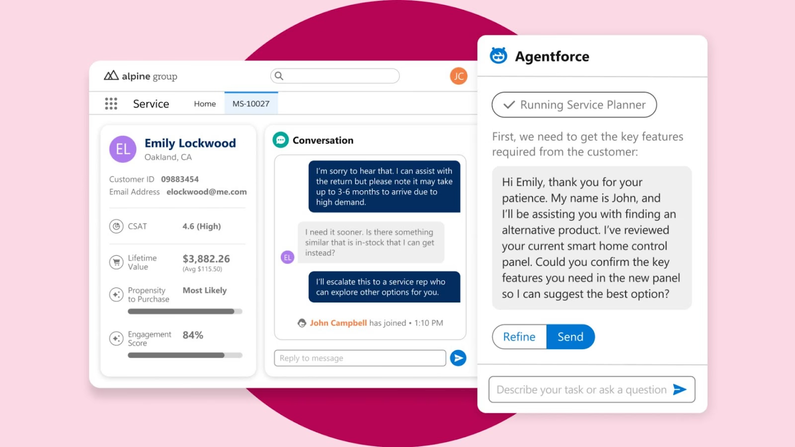 An image of Salesforce Service Cloud