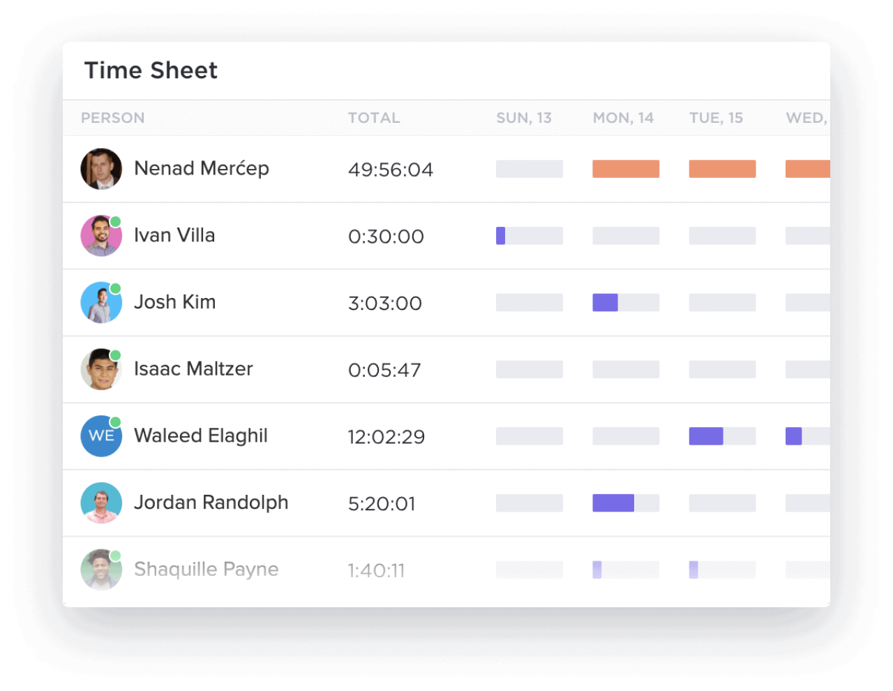 ClickUp task and time tracking software