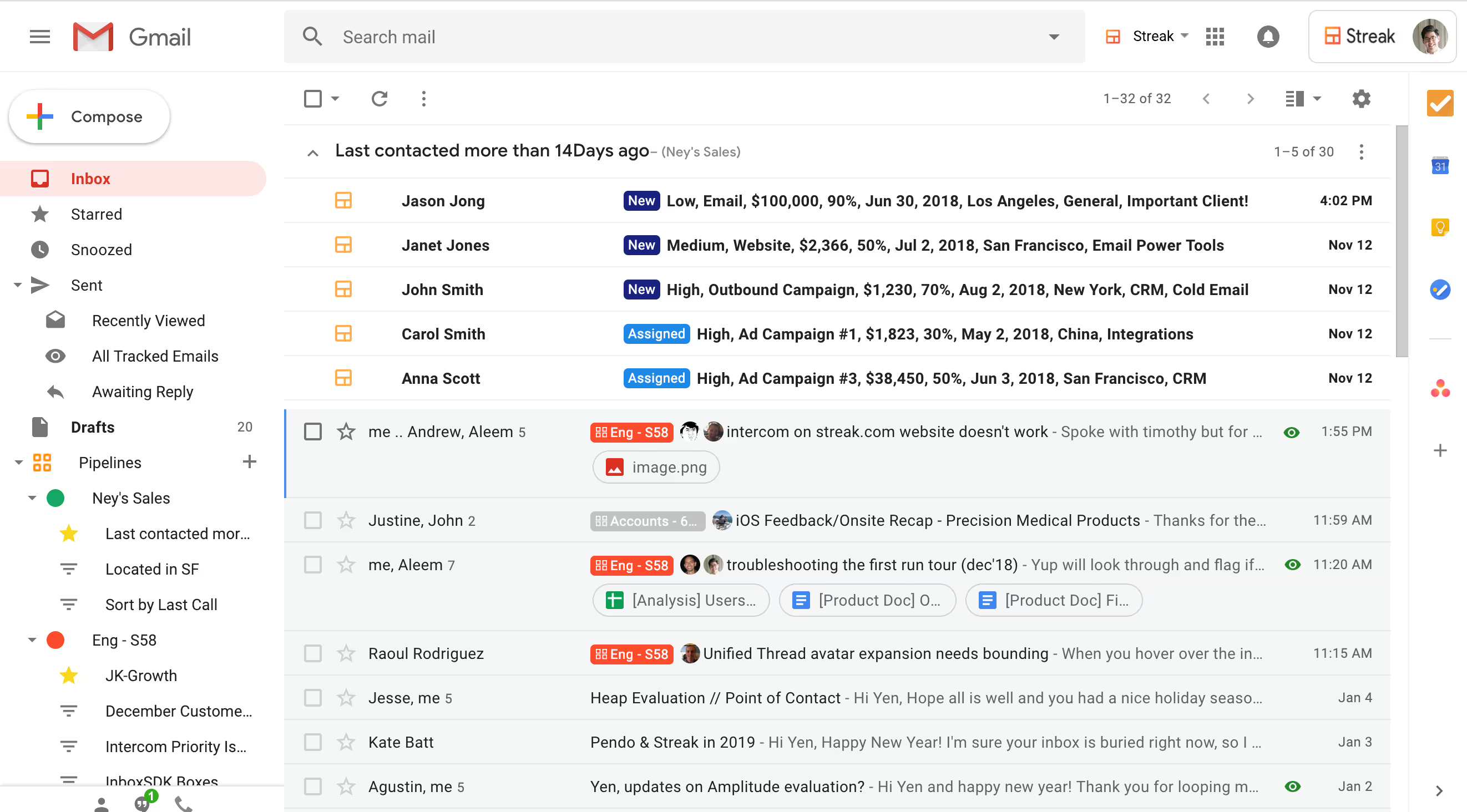Streak as a CRM software
