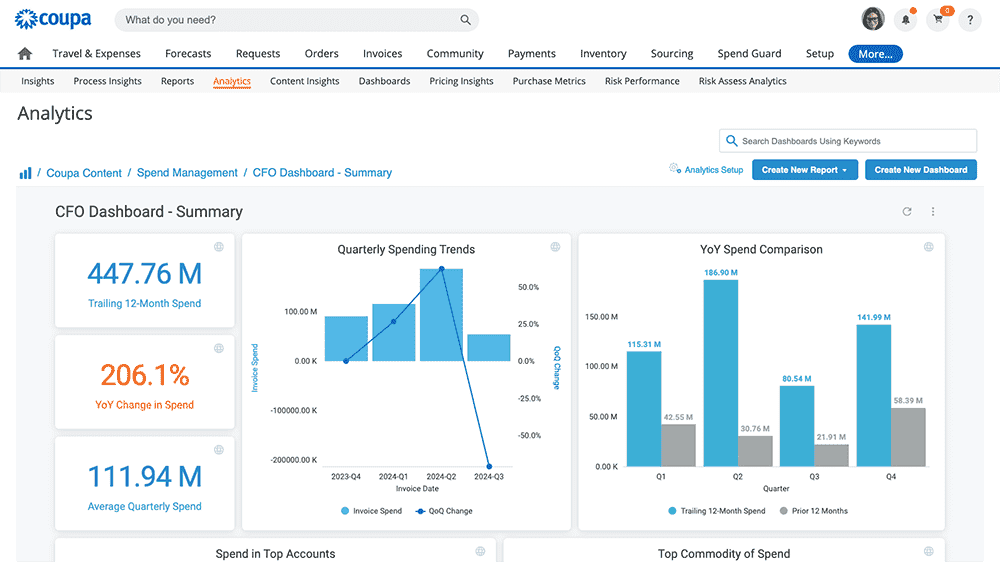 Interface of Coupa