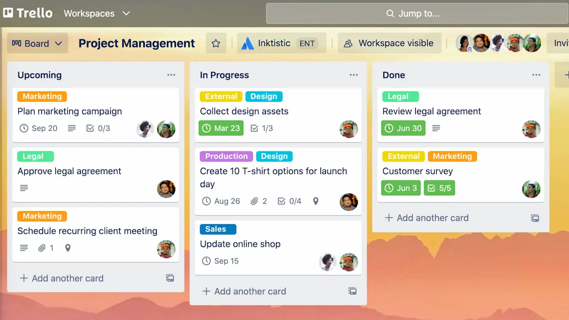 Trello screenshot