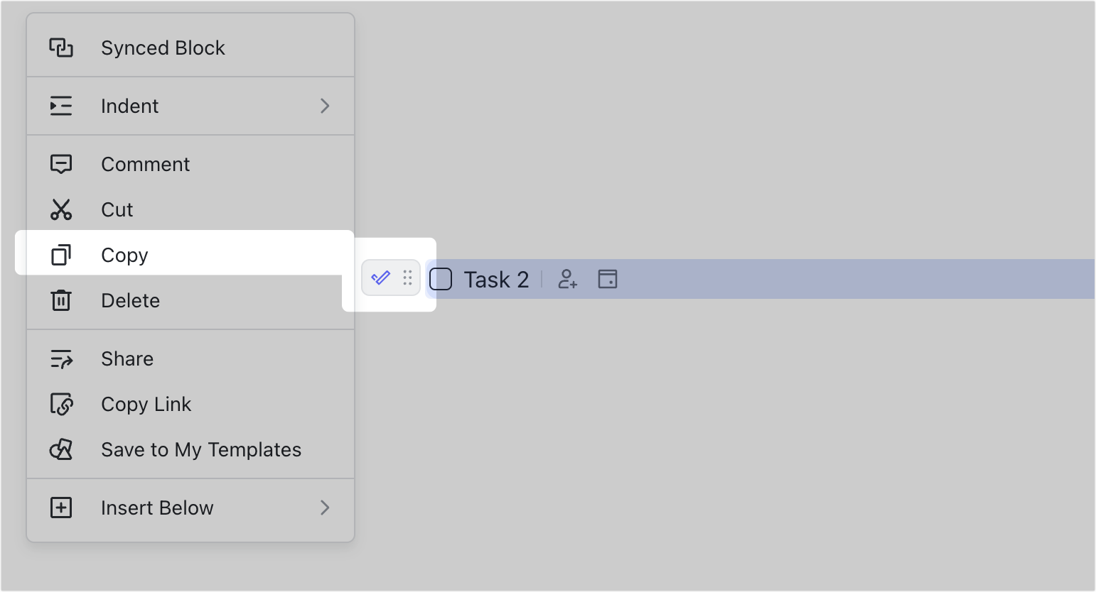 Create and manage tasks in Docs