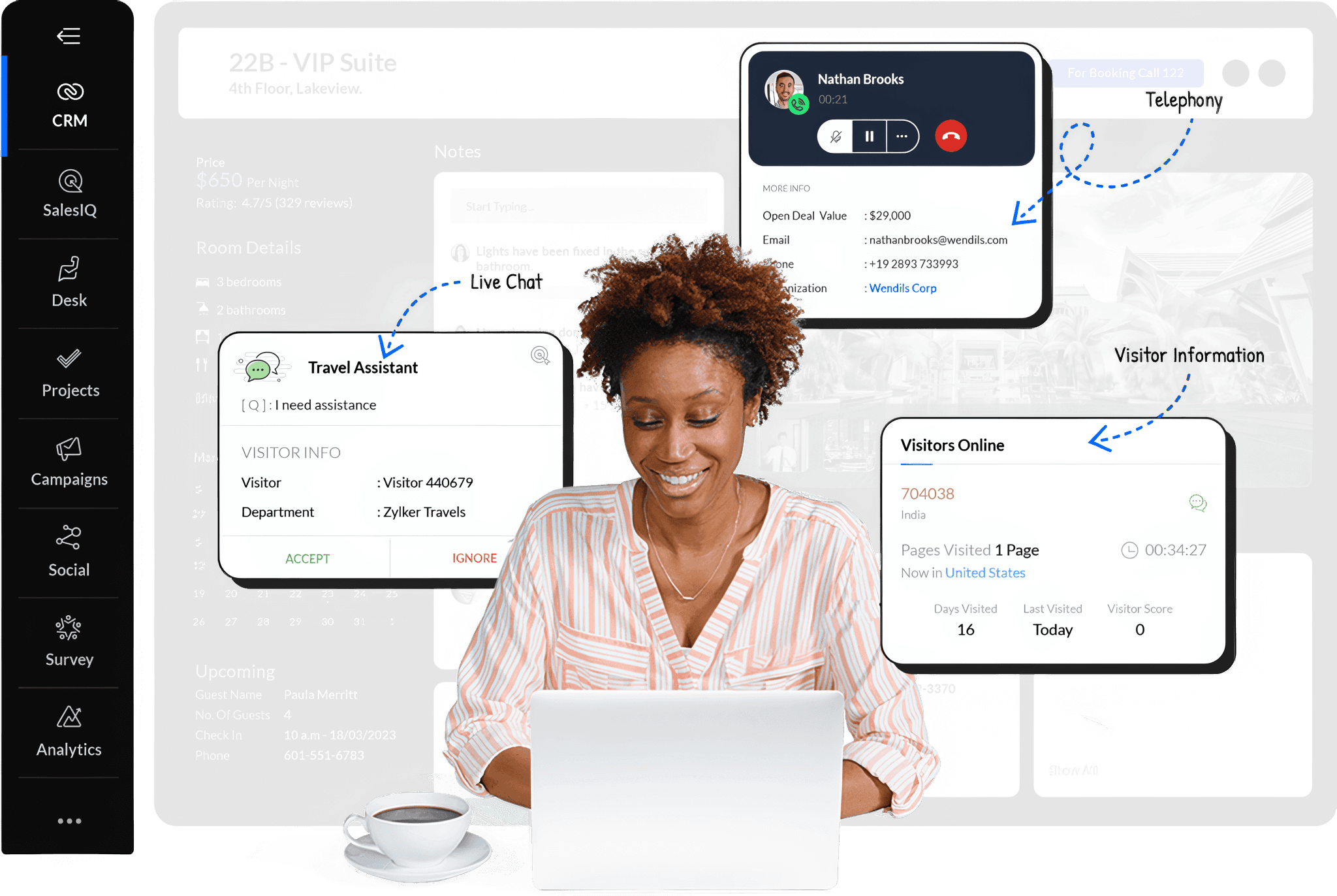 Collaborative communication in Zoho CRM