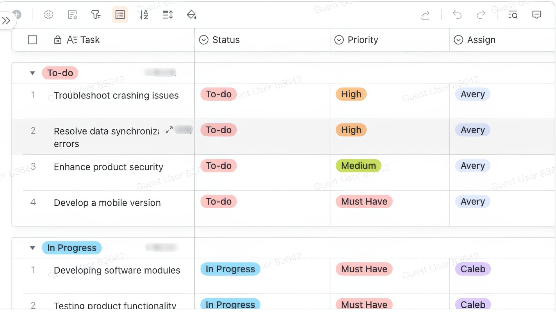 Lark Kanban board (with AI) template