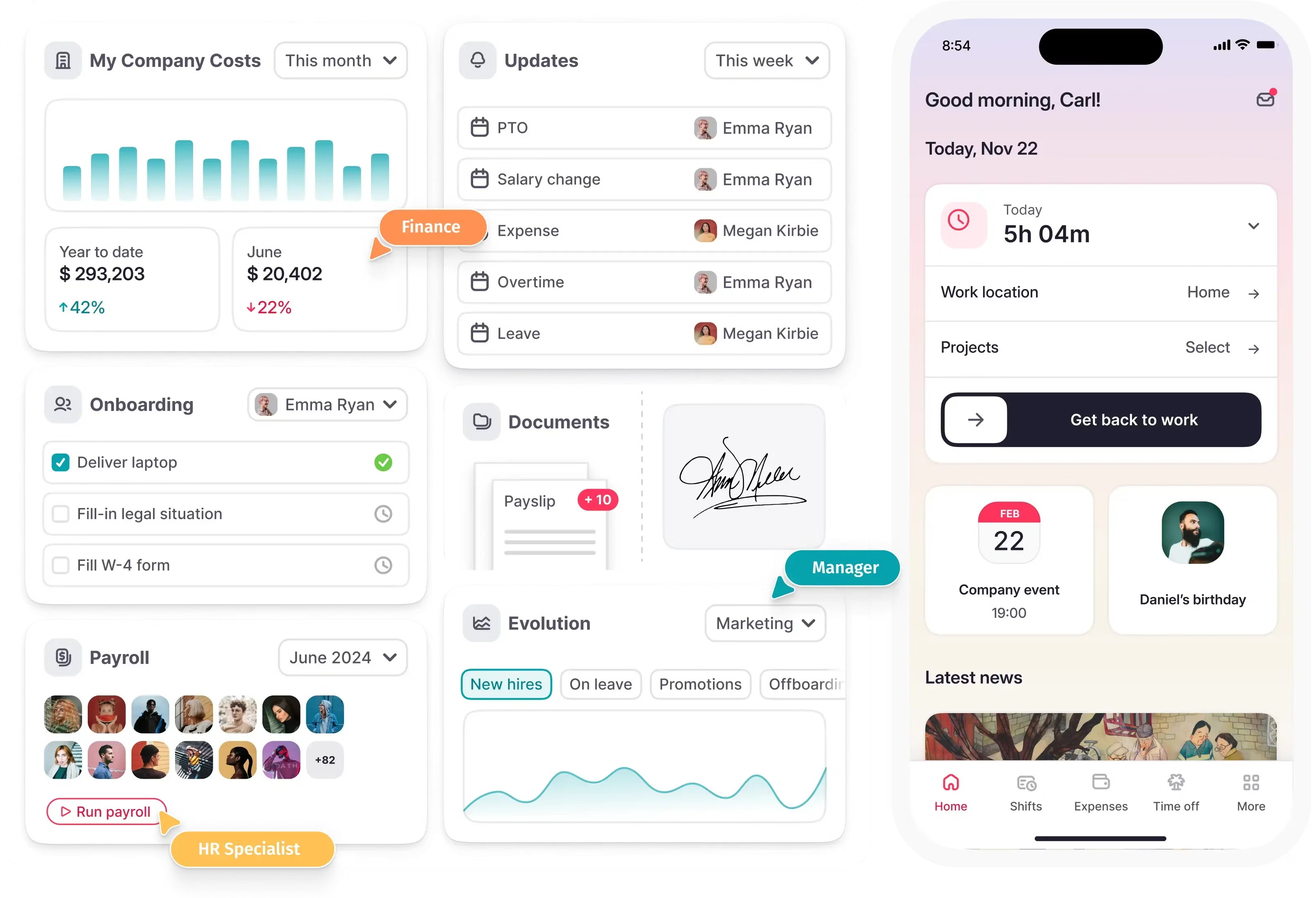 Factorial HR workforce management platform