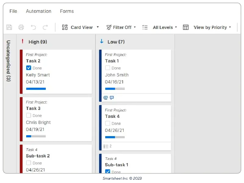 Team project task board template