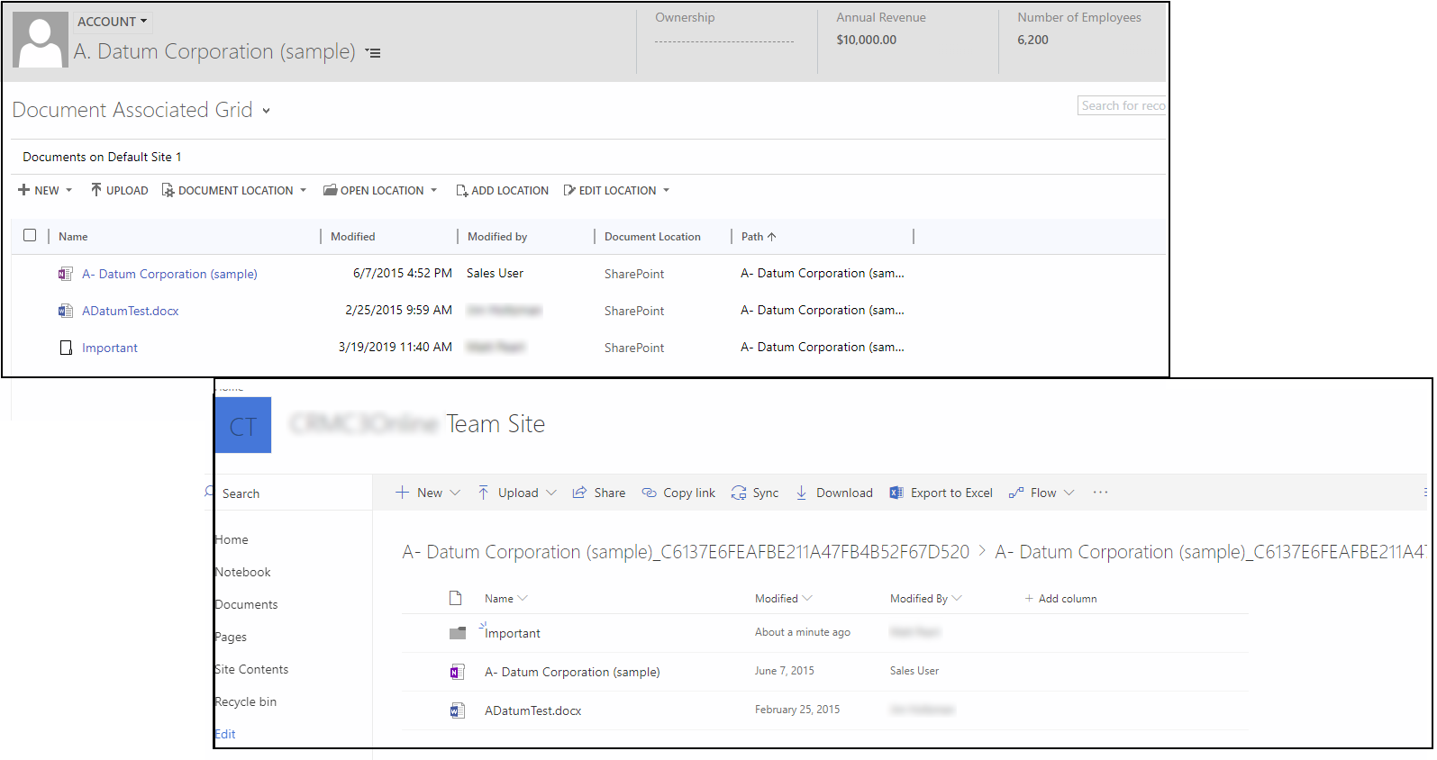 Microsoft SharePoint provides record management