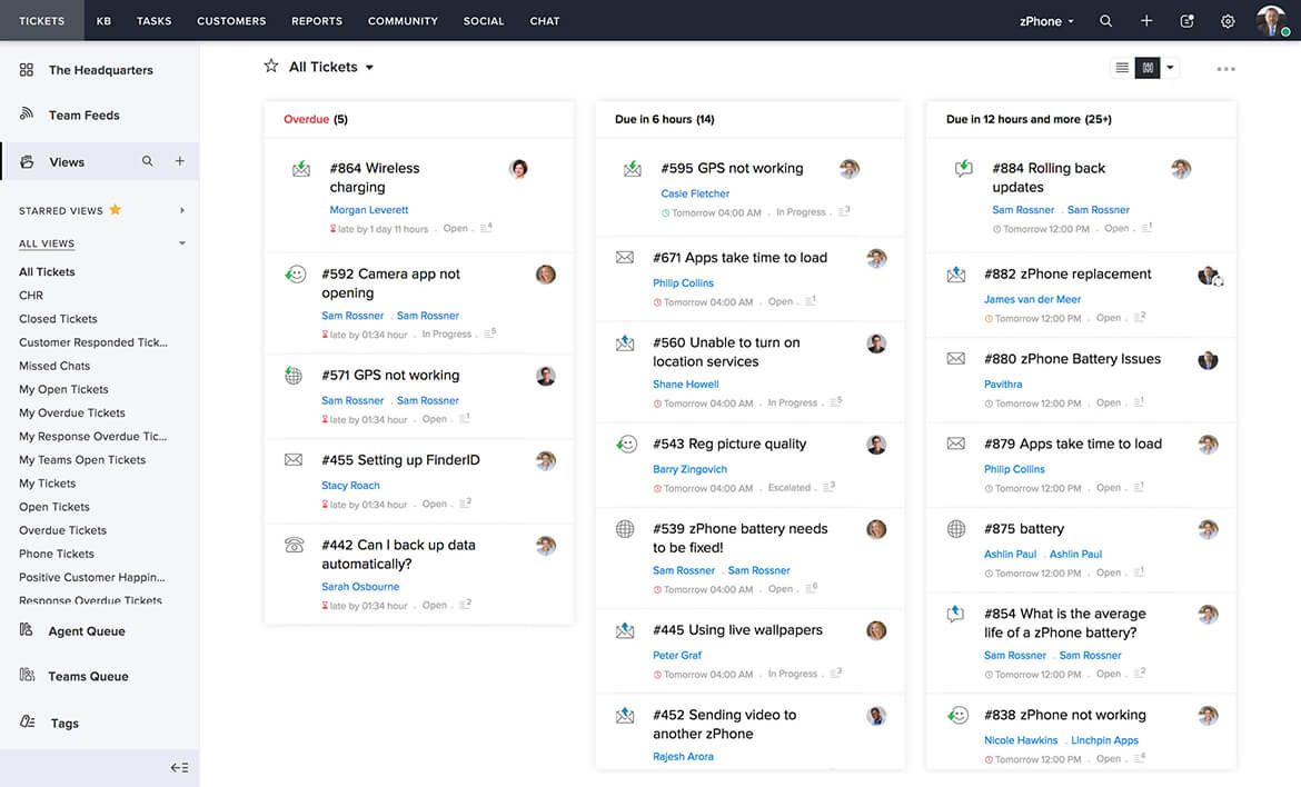 Zoho Desk: AI-assisted support with multichannel ticketing