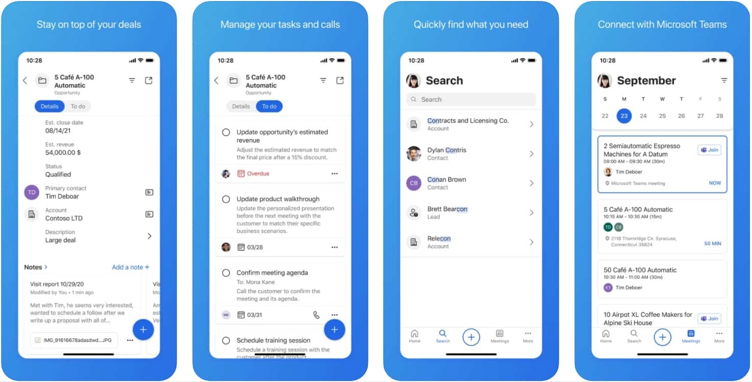Illustration of the Microsoft Dynamics 365 app