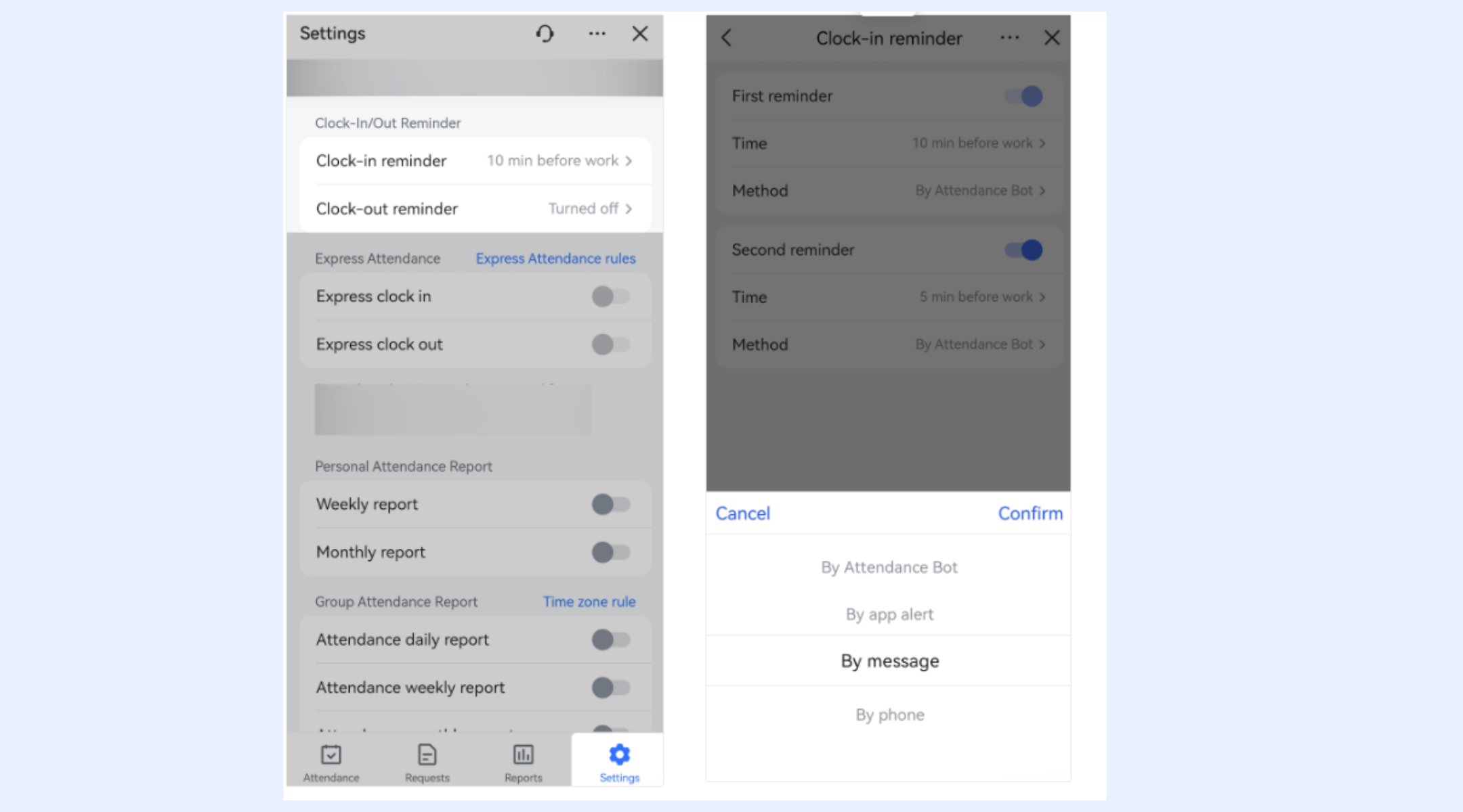 Create attendance reminders for better consistency