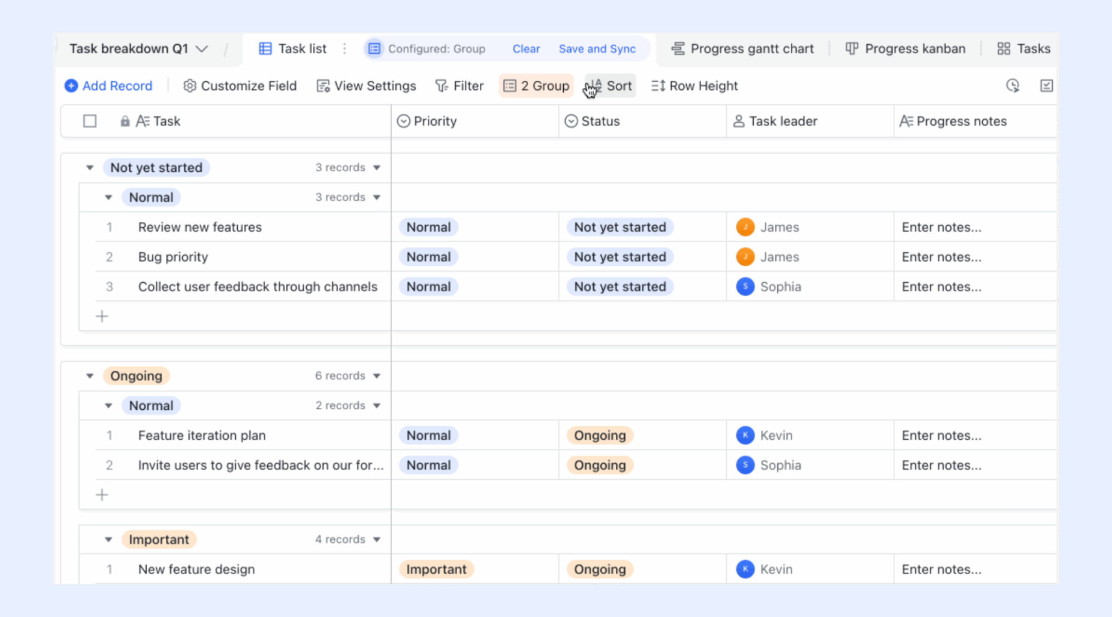 Filters help in quick navigation