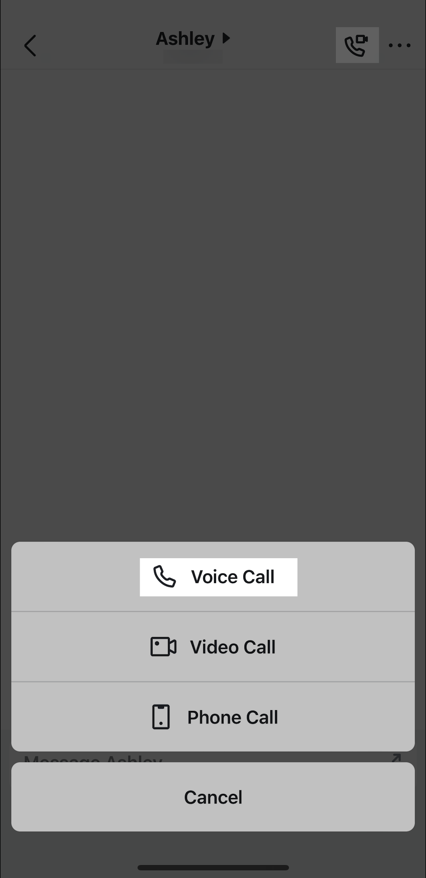 Make a voice call