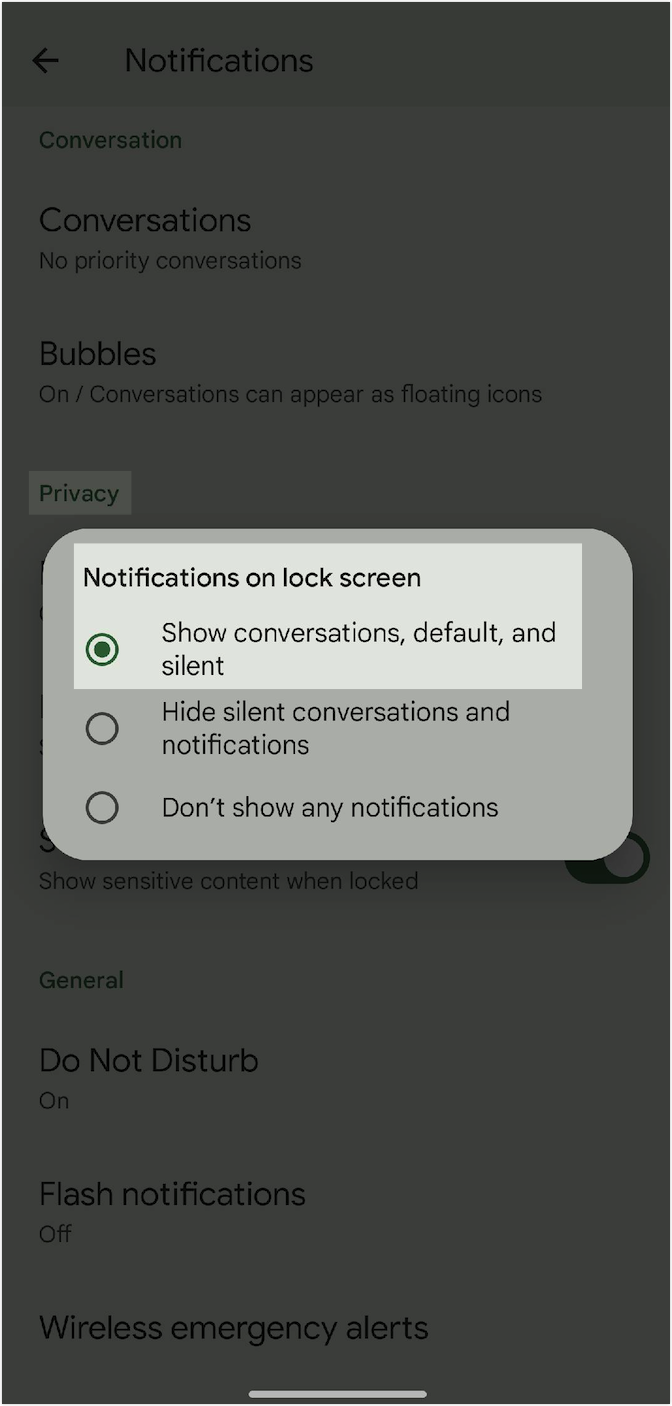 Turn on VoIP notification on Android devices