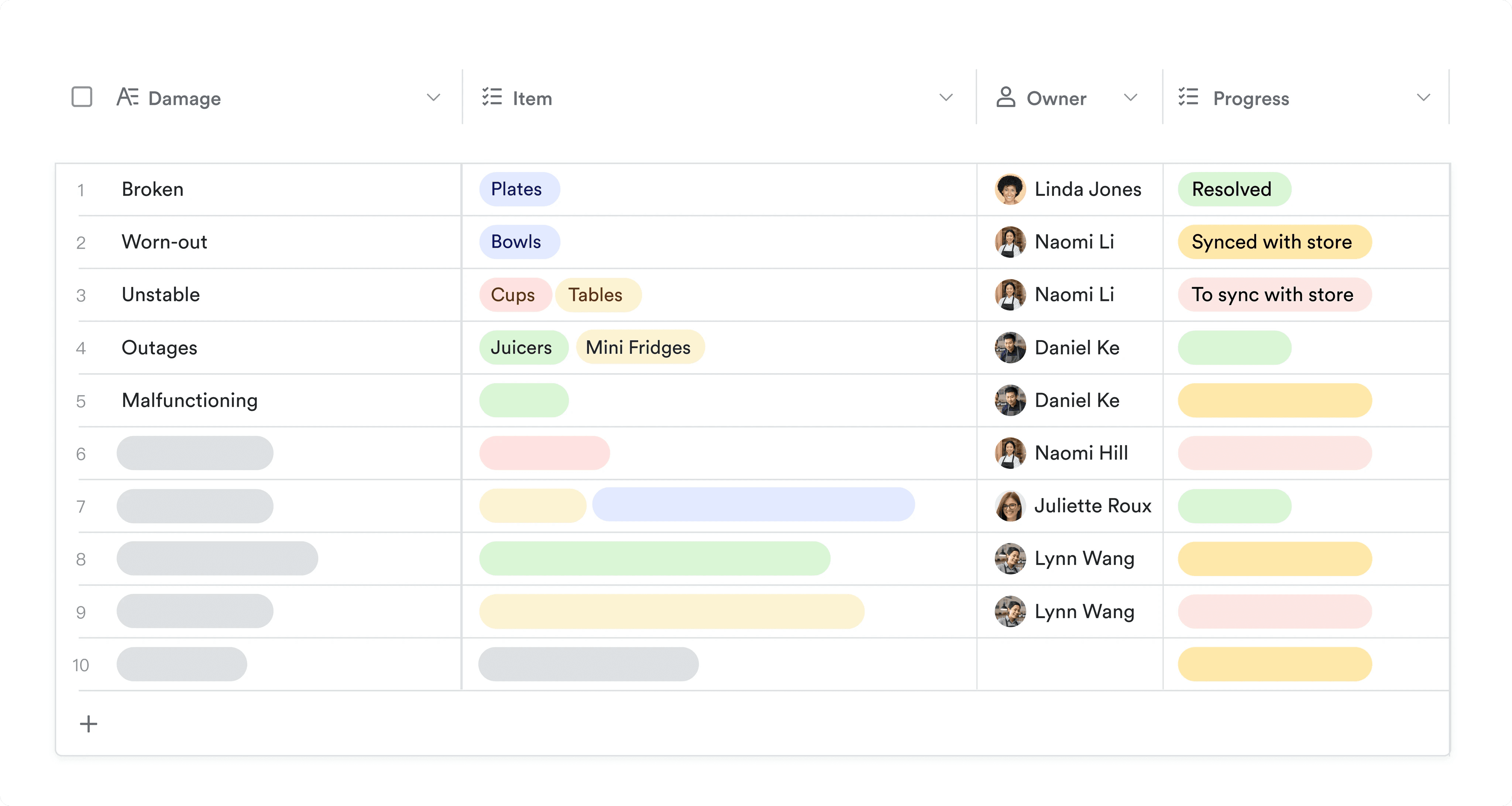 store defecting reporting using Lark Base