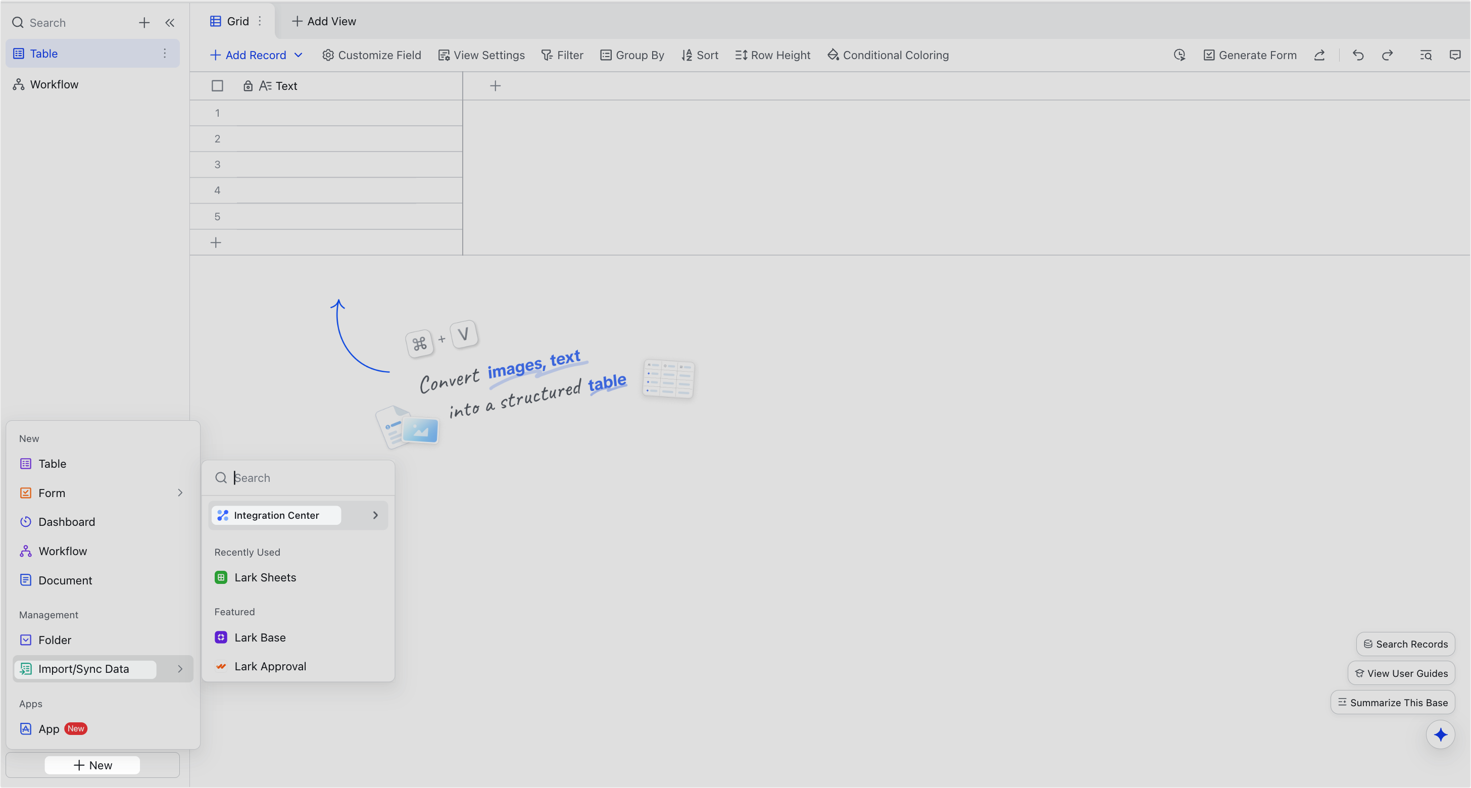 Sync data from Sheets to Base