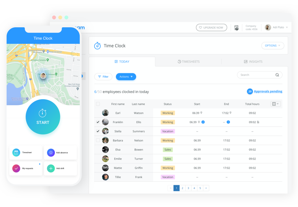 Connecteam production scheduling